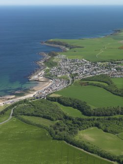 General oblique aerial view centred on the town of Cullen, taken from the WSW.