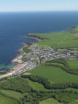 General oblique aerial view centred on the town of Cullen, taken from the WSW.