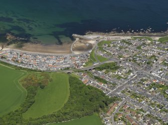 General oblique aerial view centred on the town of Cullen, taken from the S.