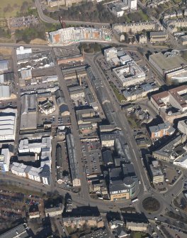 General oblique aerial view centred on the mills taken from the S.