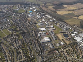 General oblique aerial view centred on the industrial estates, taken from the E.