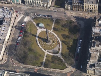 Oblique aerial view centred on the Square, taken from the WSW.