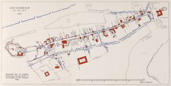 'Old Edinburgh', I G Lindsay, 1947, map of the old town by I G Lindsay