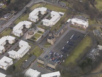 Oblique aerial view centred on the barracks, taken from the S.