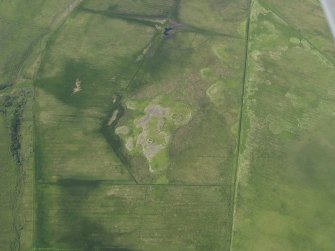 Oblique aerial view centred on Eilean Chaluim Chille, taken from the SSE.