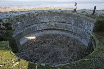 Detail of the gun pit with holdfast.