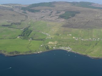 General oblique aerial view of Stein village, taken from the SW.