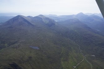 General oblique aerial view of Beinn na Caillich, taken from the NE.