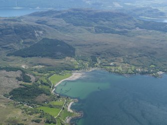 General oblique aerial view of Ardarroch and Achintraid, taken from the NW.