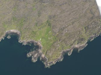 Oblique aerial view centred on the buildings at Uags, taken from the WSW.