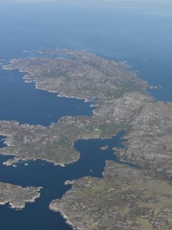 General oblique aerial view of Rona, taken from the SW.