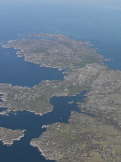 General oblique aerial view of Rona, taken from the SW.