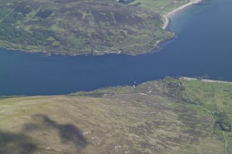 Oblique aerial view of the Kylerhea Ferry, taken from the W.