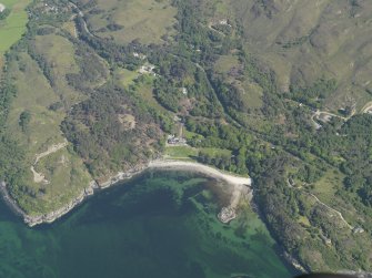 General oblique aerial view centred on Roshven House, taken from the NNW.