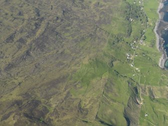General oblique aerial view of the township of Ormsaigbeg, taken from the SW.