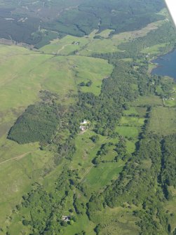 General oblique aerial view of Drimnin House and policies, taken from the WNW.