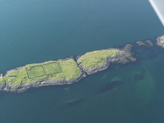 General oblique aerial view of Eilean Musdile, taken from the SE.