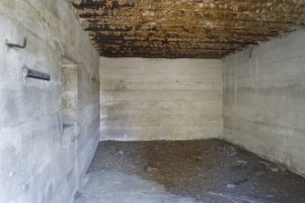 Interior.  Detail of magazine at rear of gun emplacement.