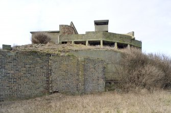 View from SE showing cantilevered gun platform.