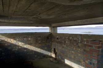 Interior.  View across top floor to Fife of main Battery Observation Post.