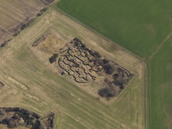 Oblique aerial view centred on a trench system in the Ordnance Factory, taken from the SW.