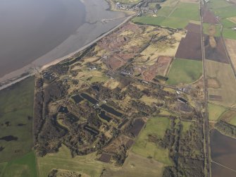 General oblique aerial view centred the remains of the Ordnance Factory, taken from the