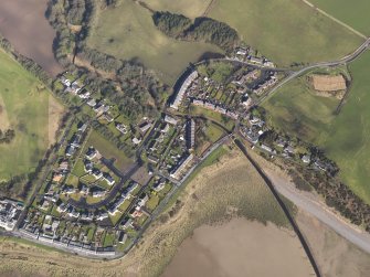 Oblique aerial view centred the village, taken from the SSE.