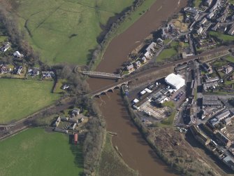 Oblique aerial view centred on the viaducts, taken from the SW.