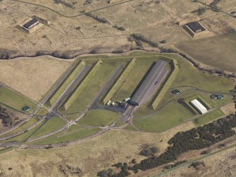 Oblique aerial view centred on the railway terminal, taken from the WSW.