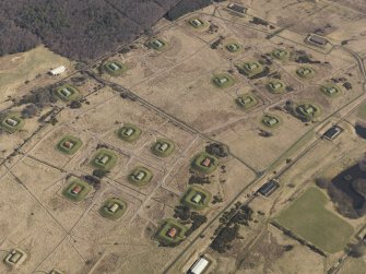 Oblique aerial view centred on part of the explosives factory, taken from the SW.