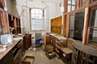 Interior. View looking into the ticket office within the main entrance hall of the bath house.