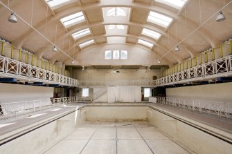 Interior. View looking along the full length of the pool hall.