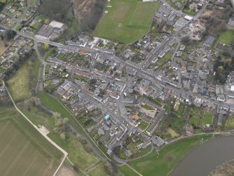 Oblique aerial view of the town, taken from the SE.