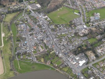 Oblique aerial view of the town, taken from the E.