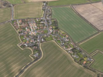 Oblique aerial view centred on the village, taken from the ESE.