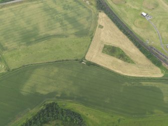 Oblique aerial view of the cropmarks, taken from the S.