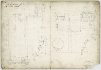 Plan of remains of Newbattle Abbey.