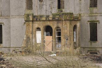 Entrance porch, view from N