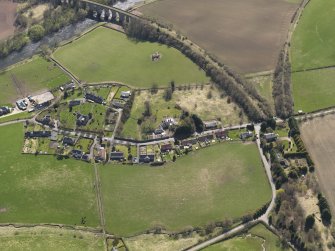 Oblique aerial view centred on the village, taken from the NNW.