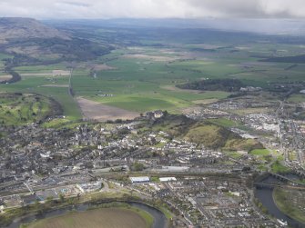 General oblique aerial view of the city centred on the castle, taken from the E.