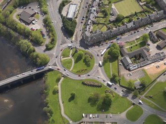 Oblique aerial view of the Customs Roundabout, taken from the E.
