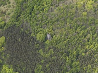 Oblique aerial view centred on the tower, taken from the NW.