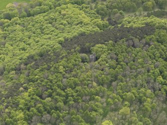 Oblique aerial view centred on the tower, taken from the SW.