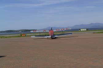 de Havilland DH87B Hornet Moth (G-ADNE) preparing for take-off at Oban Airport (North Connel). Aircraft formerly owned by Ted Fresson.