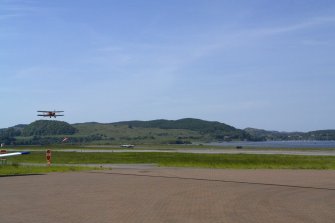 de Havilland DH87B Hornet Moth (G-ADNE) taking-off at Oban Airport (North Connel). Aircraft formerly owned by Ted Fresson.