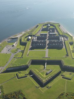 Oblique aerial view of Fort George, taken from the ENE.