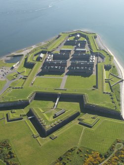 Oblique aerial view of Fort George, taken from the NE.