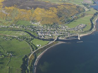 General oblique aerial view of Helmsdale, taken from the SW.