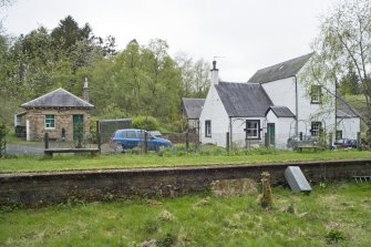 View from ENE of station masters house with the ticket office.