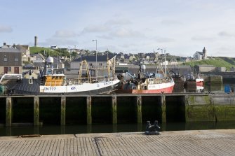 N Basin, boat yard jetty, view from N